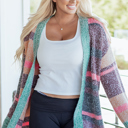  Elsa Slit Open Front Cardigan