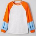 Light Grey Medium Elsie Raglan Sleeve Loose Fit Top