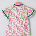  Elyse Ruffled Short Sleeve Blouse