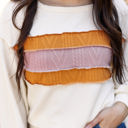  Ember Exposed Seam Knit Patchwork Top