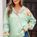  Emberly Patchwork Half Hooded Pullover