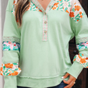  Emberly Patchwork Half Hooded Pullover