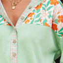  Emberly Patchwork Half Hooded Pullover