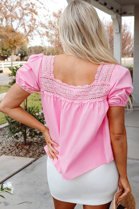 Emely Lace Square Neck Blouse