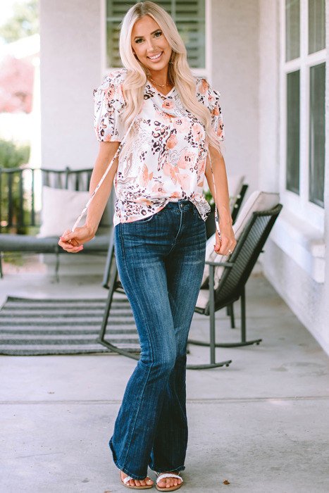 Emely Print Puff Sleeve Blouse