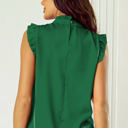  Emerald Pleated Sleeveless Top