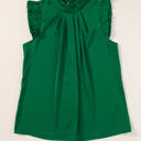  Emerald Pleated Sleeveless Top