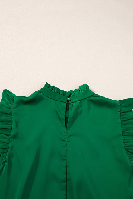 Emerald Pleated Sleeveless Top