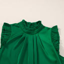  Emerald Pleated Sleeveless Top