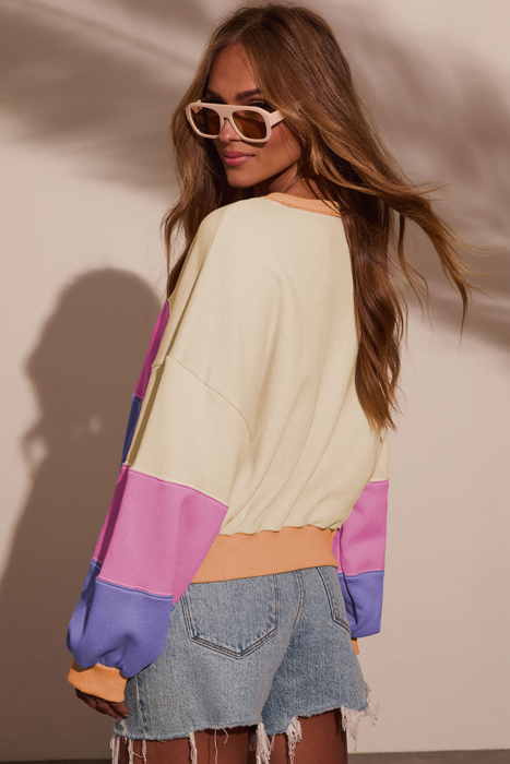 Emerie Drop Shoulder Cropped Sweatshirt