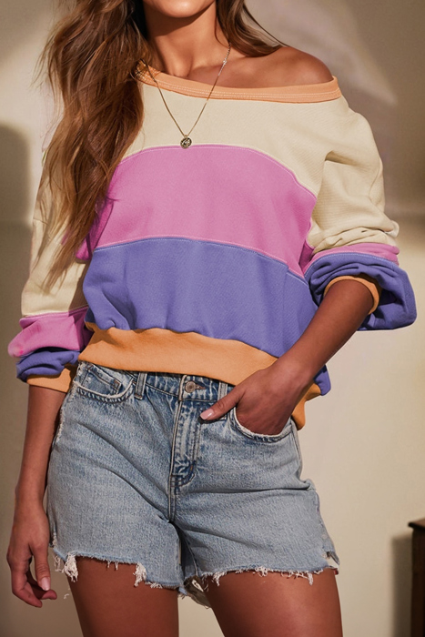 Emerie Drop Shoulder Cropped Sweatshirt