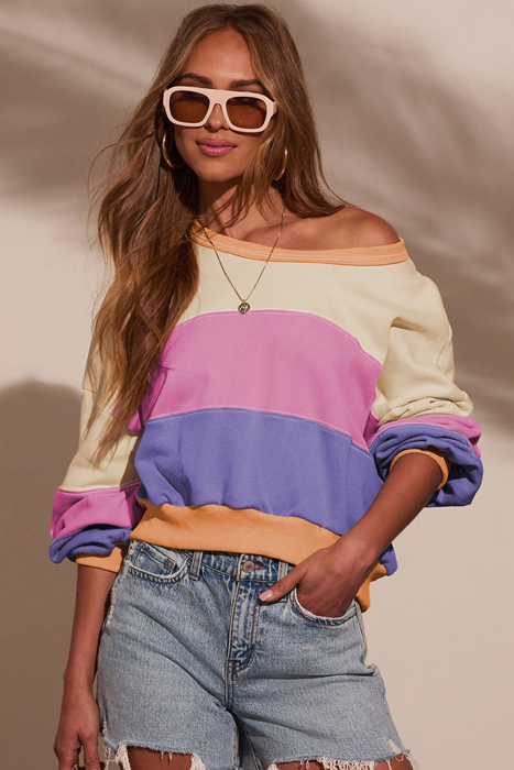 Emerie Drop Shoulder Cropped Sweatshirt