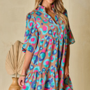  Emerie Sleeve Slit Ruffled Dress