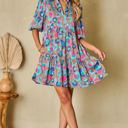  Emerie Sleeve Slit Ruffled Dress