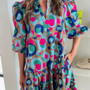  Emerie Sleeve Slit Ruffled Dress