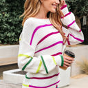  Emerson Colorful Striped Crew Neck Sweater
