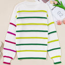  Emerson Colorful Striped Crew Neck Sweater