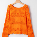  Emerson Crochet Scallop Edge Sweater