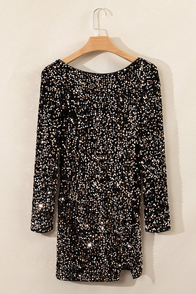 Emersyn Sequin Long Sleeve Bodycon Dress