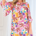 Pink Medium Emersyn Sleeve Swing Mini Dress