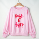  Emery Embroidered Raglan Sleeve Sweatshirt