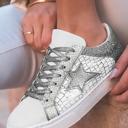  Emi Glitter Star Lace-up Sneakers
