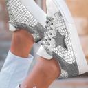  Emi Glitter Star Lace-up Sneakers
