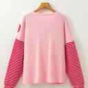  Emi Striped Sleeve Textured Top