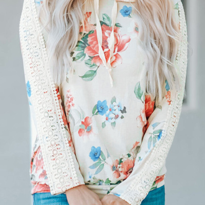 Emilie Contrast Long Sleeve Hoodie