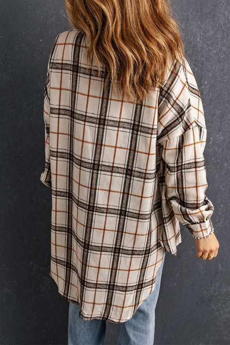 Emily Oversized Plaid Pattern Plus Shacket