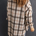  Emily Oversized Plaid Pattern Plus Shacket