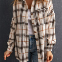  Emily Oversized Plaid Pattern Plus Shacket