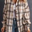  Emily Oversized Plaid Pattern Plus Shacket