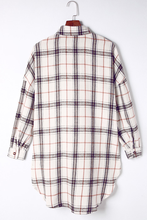 Emily Oversized Plaid Pattern Plus Shacket