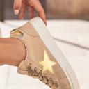  Emily Patchwork Lace Up Sneakers