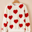  Emily Shoulder Crewneck Plush Sweatshirt