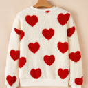  Emily Shoulder Crewneck Plush Sweatshirt