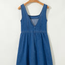  Emily Square Neck Bowknot A-line Denim Dress