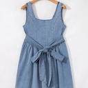 Myosotis Small Emily Square Neck Bowknot A-line Denim Dress