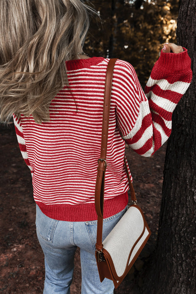 Emily Stripe Textured Sweater