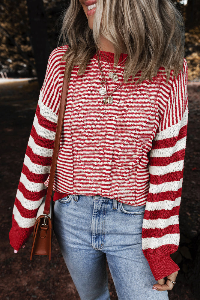 Emily Stripe Textured Sweater