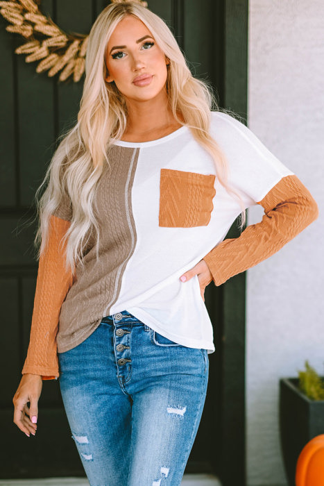 Emily Textured Knit top Long Sleeve Top