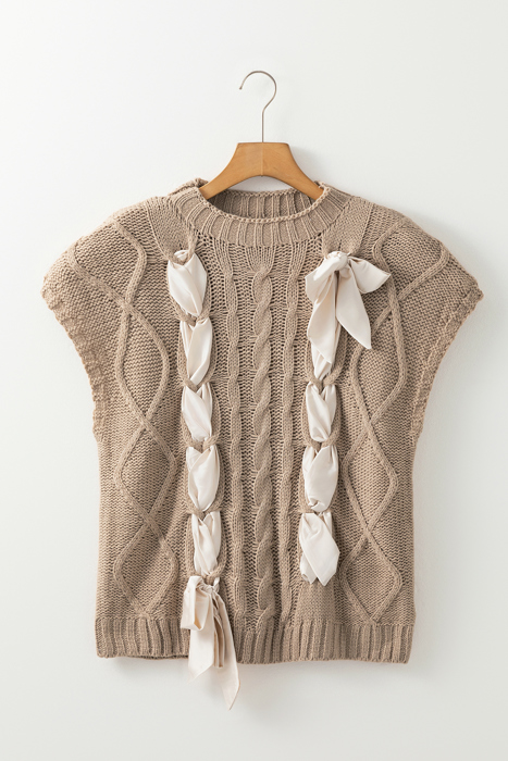 Emma Bowknot Short Sleeve Sweater
