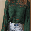  Emma Cable Knit Cropped Sweater