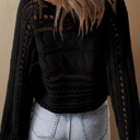  Emma Cable Knit Cropped Sweater