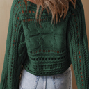 Emma Cable Knit Cropped Sweater