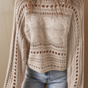  Emma Cable Knit Cropped Sweater