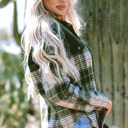  Emma Snap Colorblock Plaid Shacket