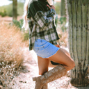  Emma Snap Colorblock Plaid Shacket