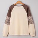  Emmeline Patchwork Color Block Long Sleeve Top